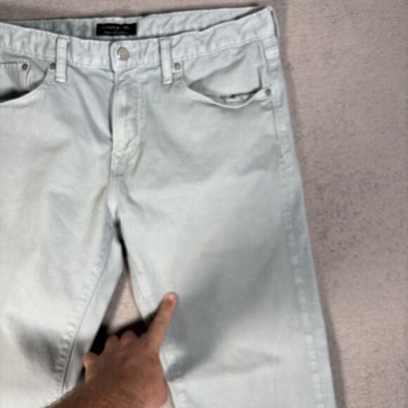 Banana Republic Performance Jeans Men’s Size 34x32 Fit 34x29 Powder Blue Denim - Picture 9 of 13